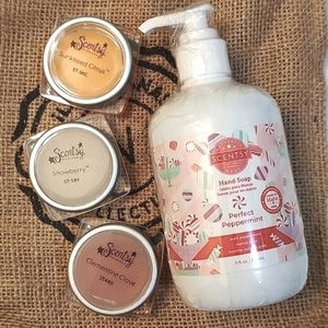 Scentsy Perfect Peppermint Hand Soap + 3 sample size wax melts